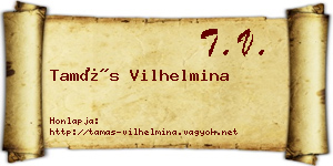Tamás Vilhelmina névjegykártya