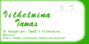 vilhelmina tamas business card